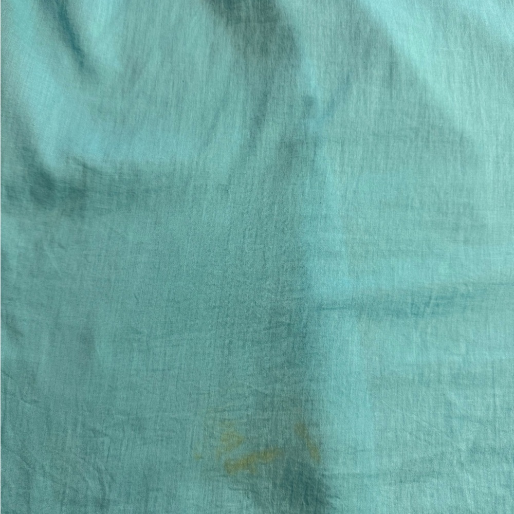Tantrums Cotton Sky Blue Silver Beaded V- Neckline Long Sleeve Tunic Size 3X - Picture 8 of 11